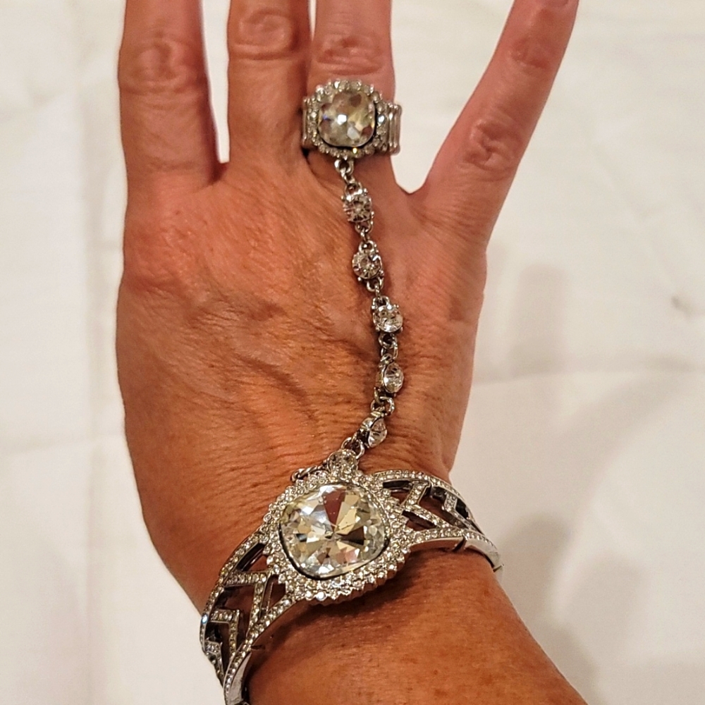 Bling Bracelet with attached ring